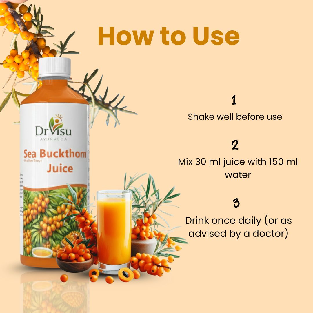 Dr Visu Sea Buckthorn Juice 1000 ml | Natural Herbal Wellness Juice