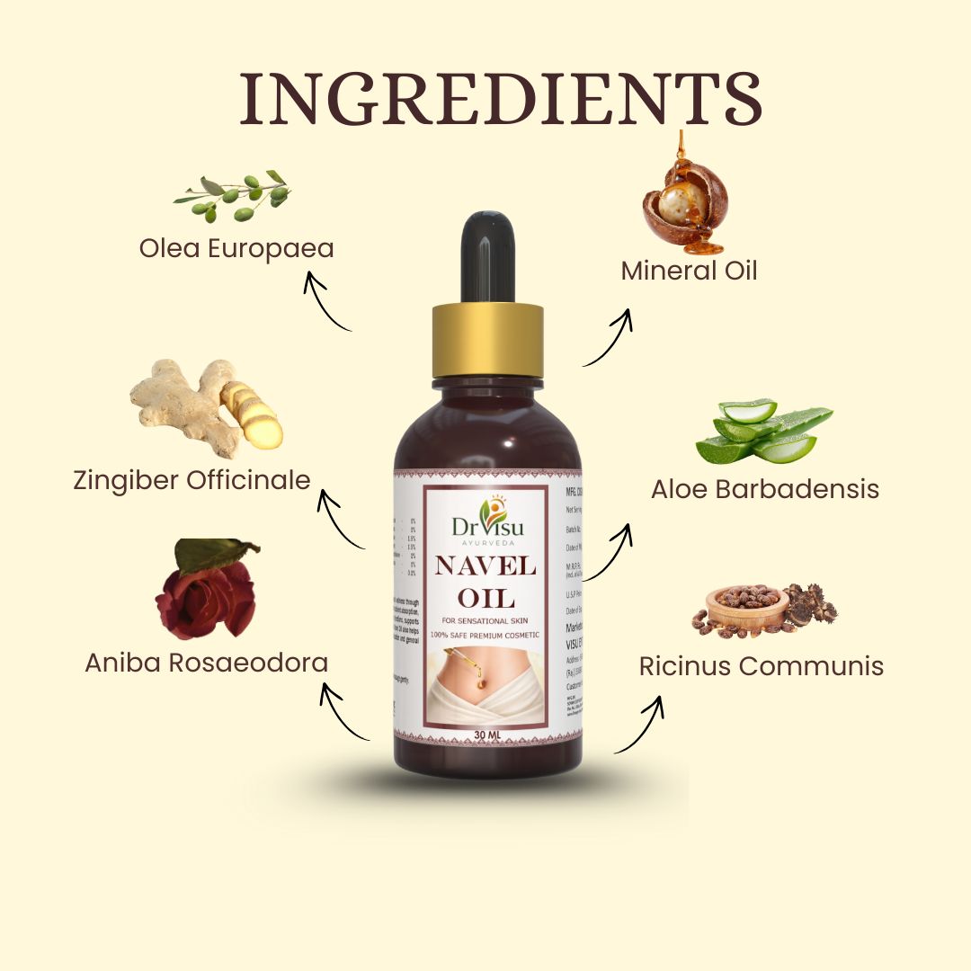 Dr Visu Navel Oil 30 ml | Herbal Belly Button Oil for Overall Wellness