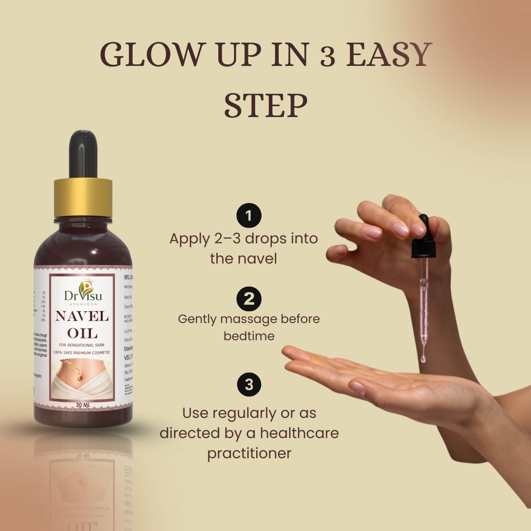 Dr Visu Navel Oil 30 ml | Herbal Belly Button Oil for Overall Wellness