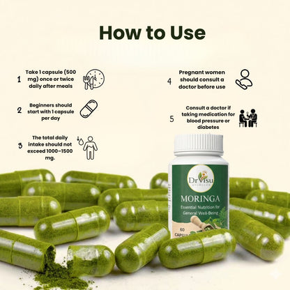 Dr Visu Morin Plus Moringa Capsules 60 Capsules | Herbal Nutrition Supplement