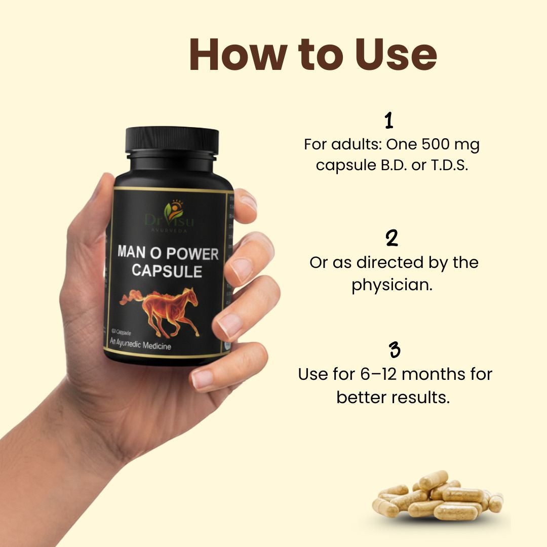 Dr Visu Man O Power Capsules 60 Capsules | Herbal Wellness Supplement