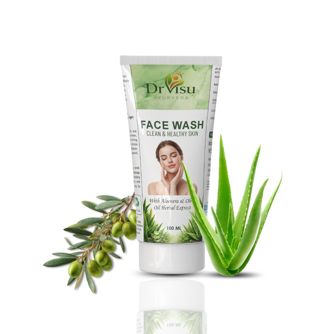 Dr Visu Aloe Vera & Olive Oil Extract Face Wash 100 ml | Gentle Cleansing & Skin Nourishment