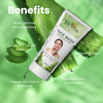 Dr Visu Aloe Vera & Olive Oil Extract Face Wash 100 ml | Gentle Cleansing & Skin Nourishment