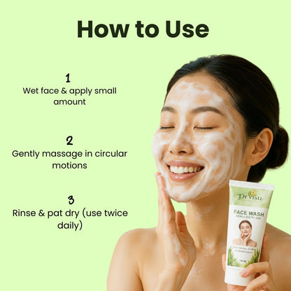Dr Visu Aloe Vera & Olive Oil Extract Face Wash 100 ml | Gentle Cleansing & Skin Nourishment