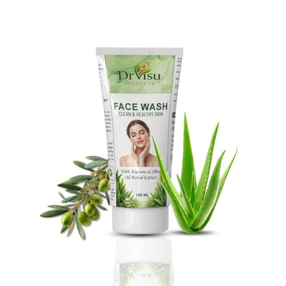 Dr Visu Aloe Vera & Olive Oil Extract Face Wash 100 ml | Gentle Cleansing & Skin Nourishment