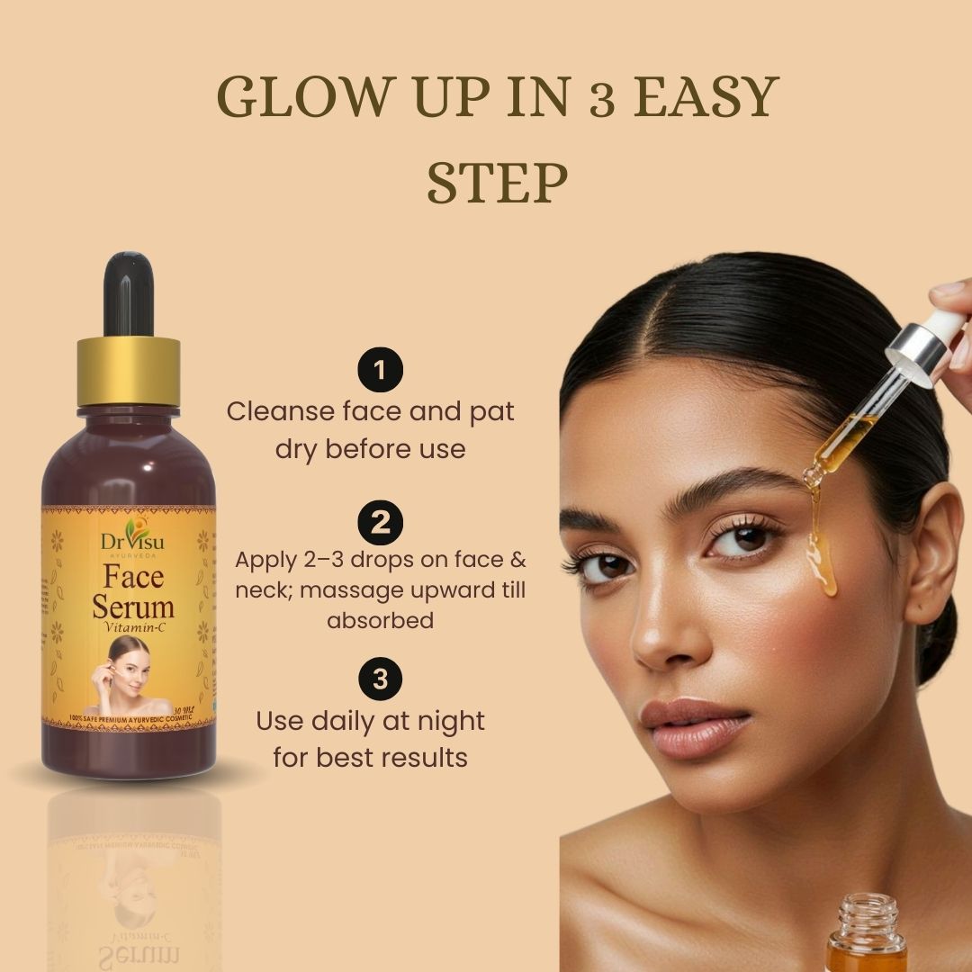 Dr Visu Vitamin C Face Serum 30 ml | Brightening, Glow & Skin Repair Serum