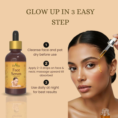 Dr Visu Vitamin C Face Serum 30 ml | Brightening, Glow & Skin Repair Serum