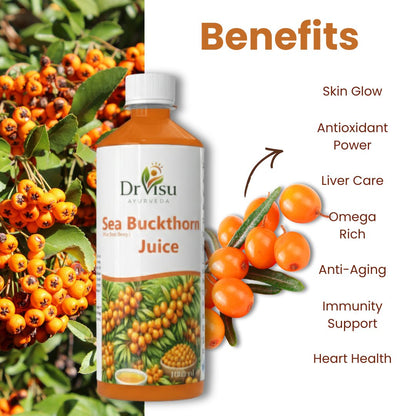 Dr Visu Sea Buckthorn Juice 1000 ml | Natural Herbal Wellness Juice