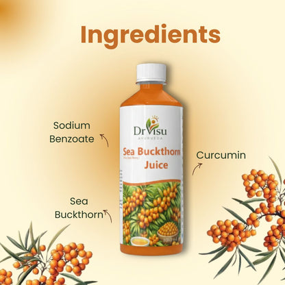 Dr Visu Sea Buckthorn Juice 1000 ml | Natural Herbal Wellness Juice