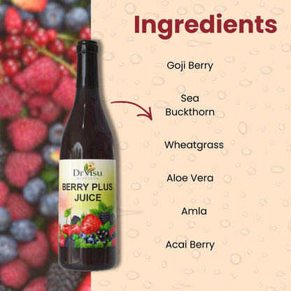 Dr Visu Berry Plus Juice 500 ml | Herbal Berry Wellness Drink