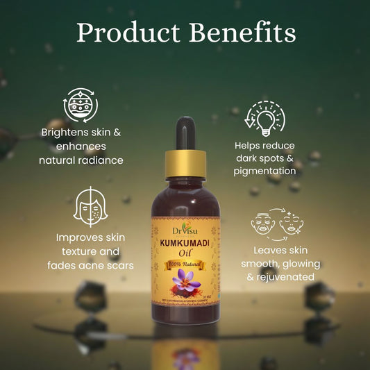 Dr Visu Kumkumadi Oil 30 ml | Ayurvedic Facial Oil for Glow, Pigmentation & Skin Repair